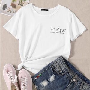 Eat pie graphic t-shirt top XL